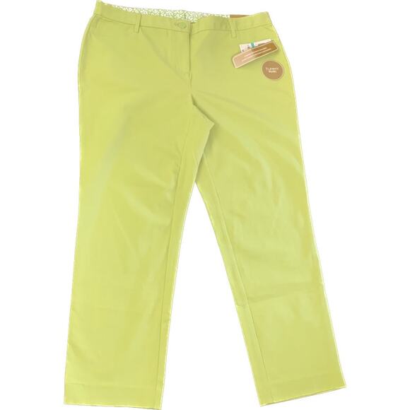 J M Collection Womens Pants Size 16 Lime Green Tummy Control Slim Leg Stretch - Picture 12 of 13